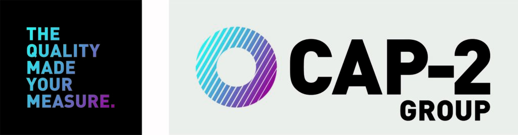 Logo des CAP-2-Group, des Spezialisten für gegossene und bearbeitete Gummi- und Kunststoffteile